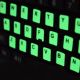 Keyboard Stickers Us Black Letters  Glow In The Dark