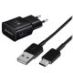 Samsung Ep-Ta20Ebe Fast Charger Usb Data Cable Ep-Dw700Cbe 1670Mah Black Typ-C 150Cm